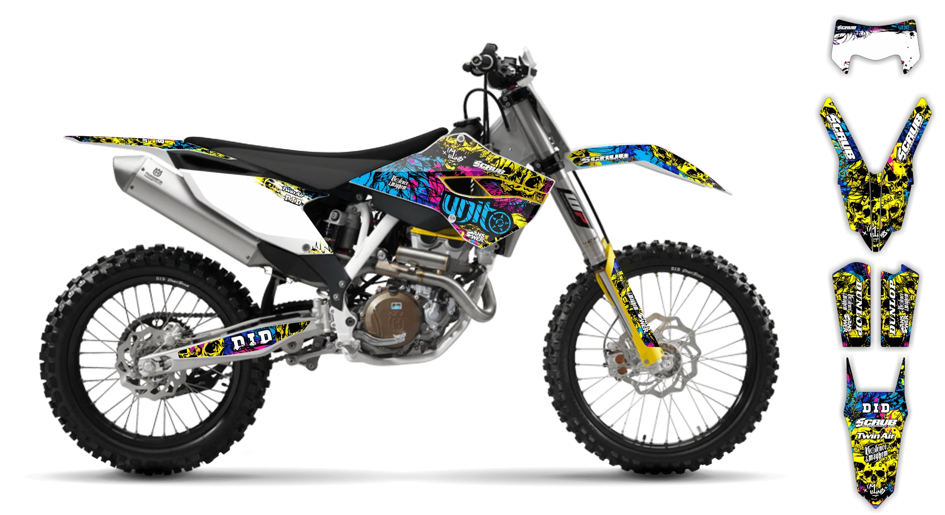 Graphics Kit - Husqvarna 14-> TE-FE Series - 2016 - Wasabi - LE