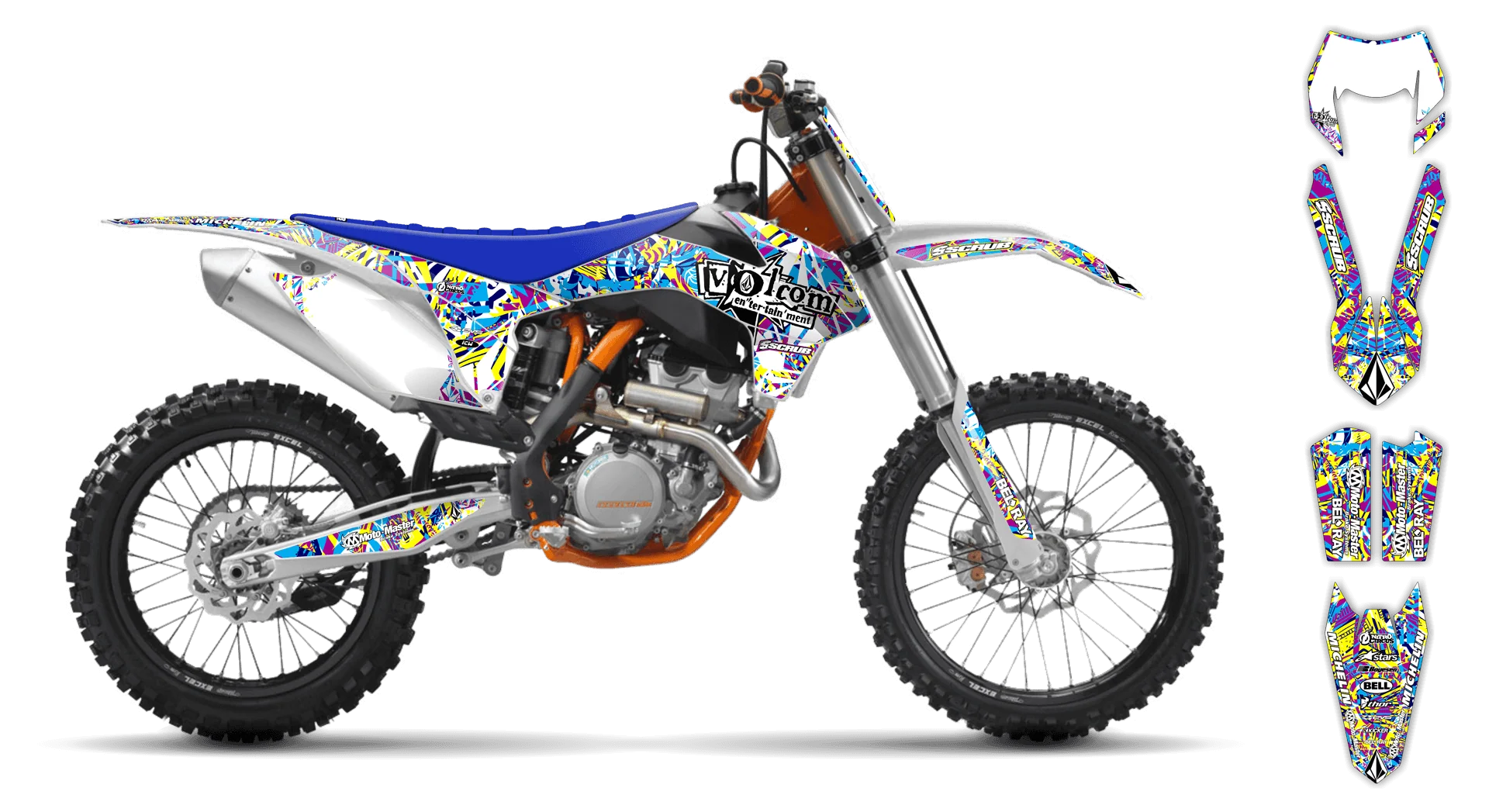 Graphics Kit - KTM - EXC EXC-F / XC-W XCF-W - 2012-2013 - Volcom - LE