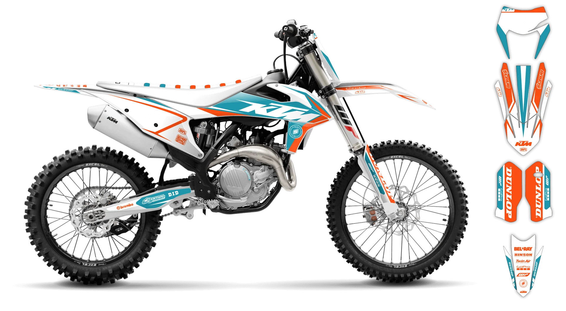 Graphics Kit - KTM - EXC EXC-F / XC-W XCF-W - 2012-2013 - K17 - R1
