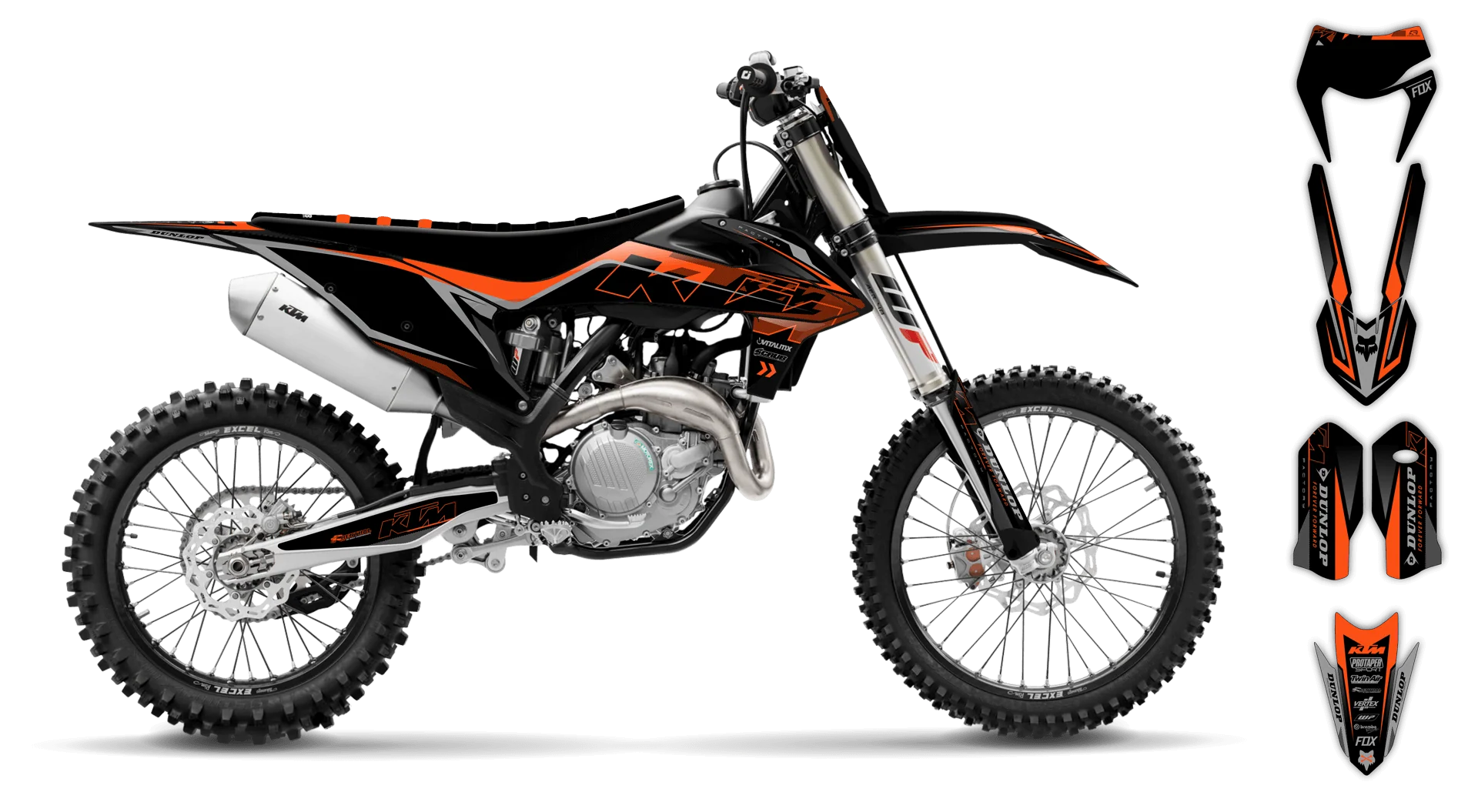 Graphics Kit - KTM - EXC EXC-F / XC-W XCF-W - 2020-2023 - K5 - R4