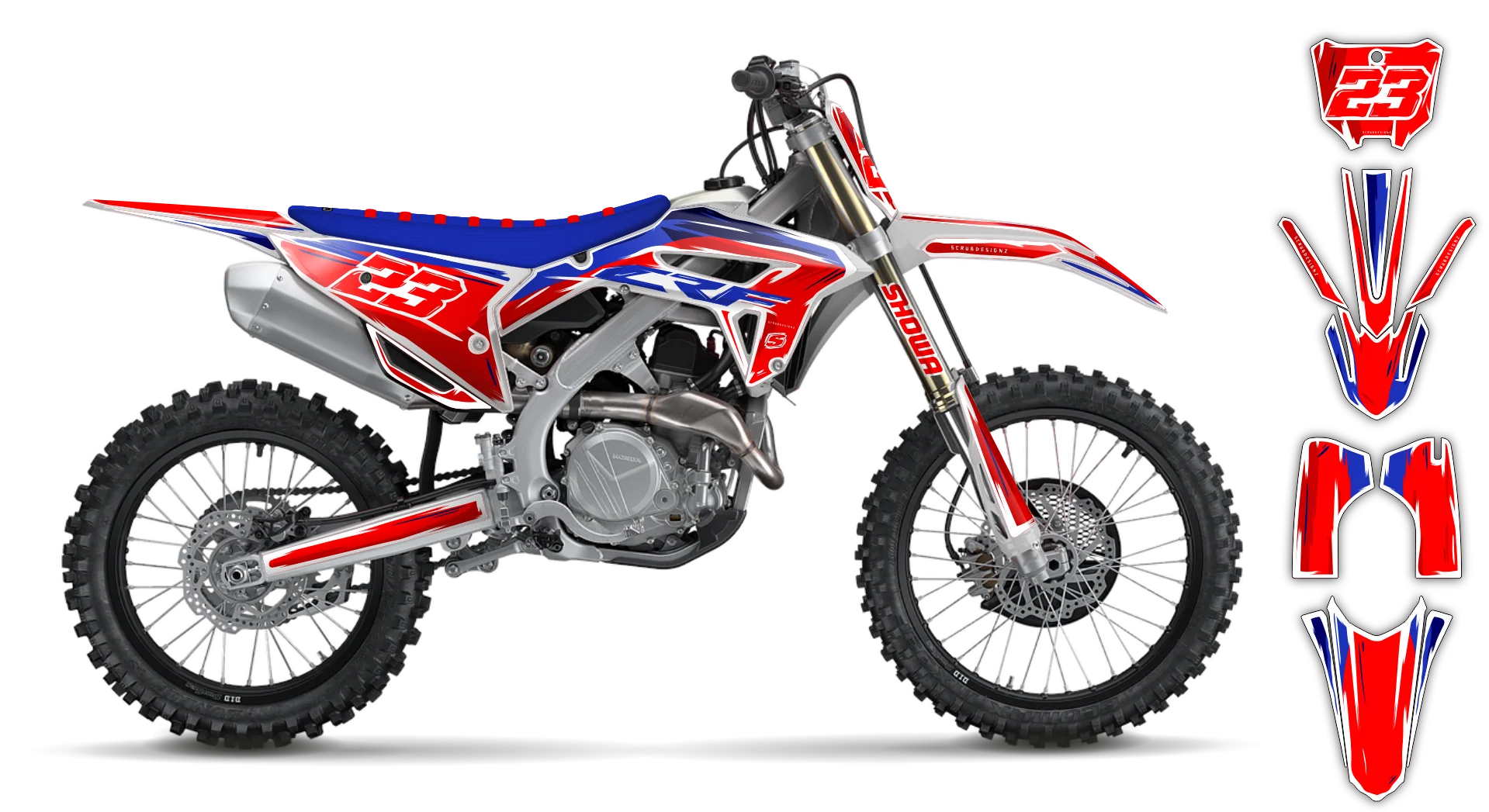 Graphics Kit - Honda - CRF 250M - 2012-2020 - Artlex - R5