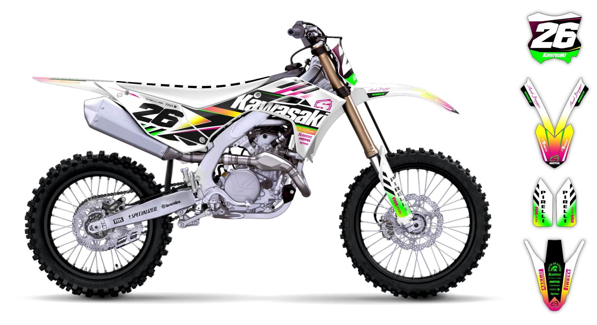 Graphics Kit - Kawasaki - KX 450F - 2024-2025 - Keryaco - LE