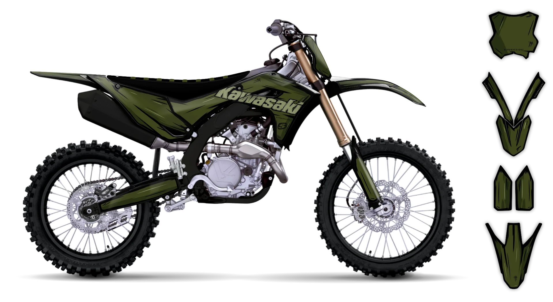 Graphics Kit - Kawasaki - KX 450F - 2024-2025 - Artlex - R4