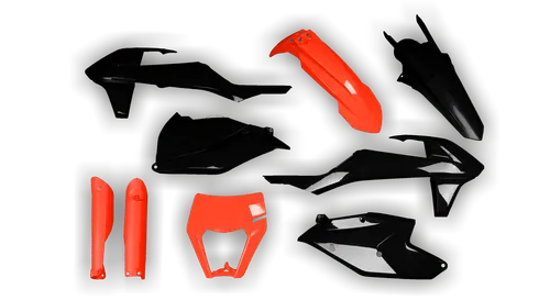 Plastics Kit - KTM - EXC EXC-F / XC-W XCF-W - 2017-2019 - Full Kit - Fluo Orange Black