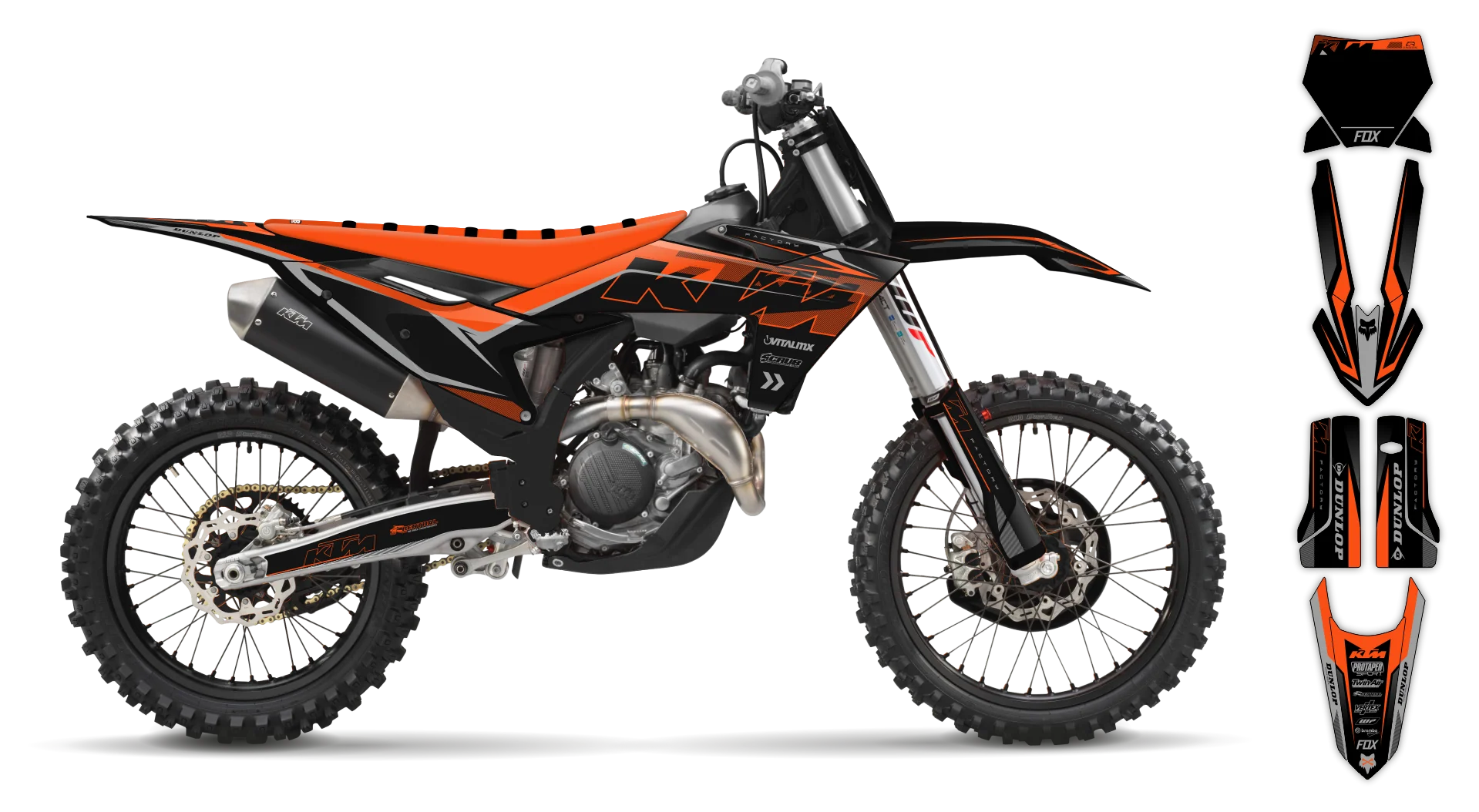 Graphics Kit - KTM - SX SX-F / XC XC-F - 2023-2024 - K5 - R4