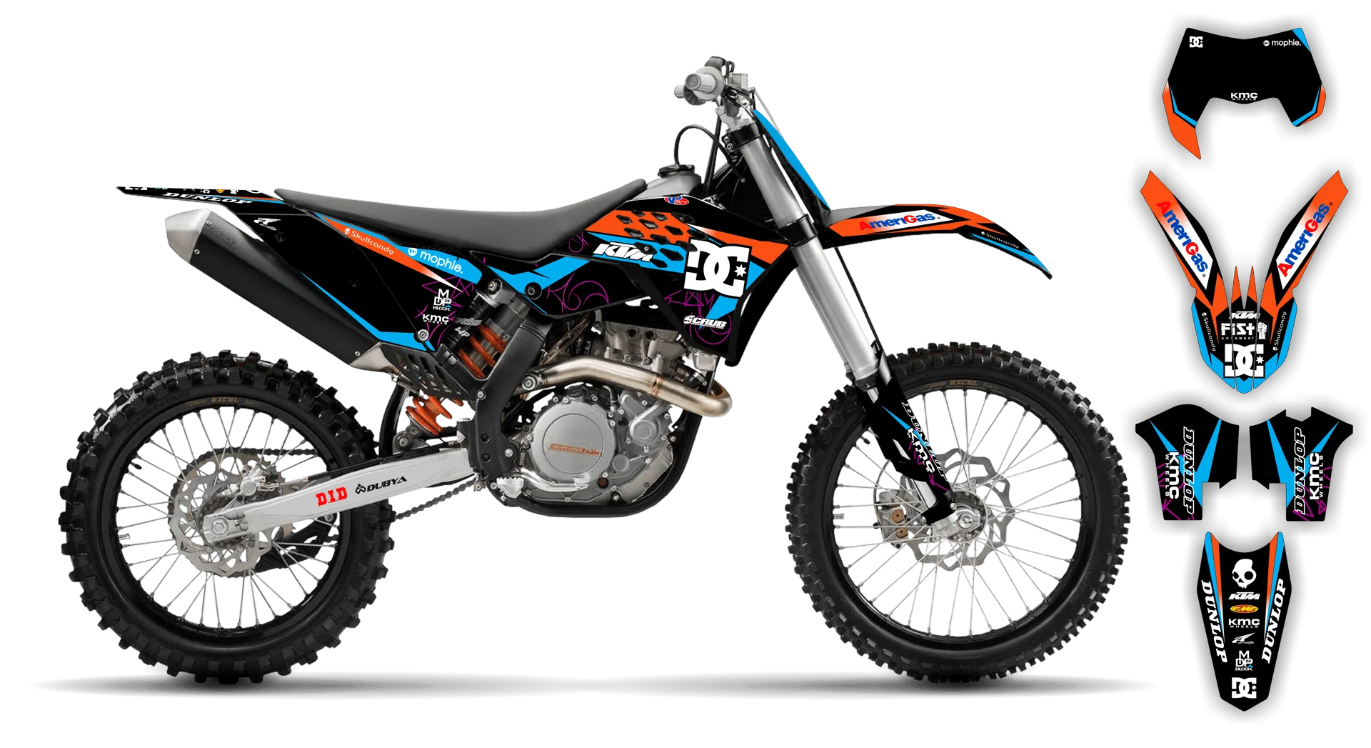 Graphics Kit - KTM - EXC EXC-F / XC-W XCF-W - 2008-2011 - Pipeline - ST