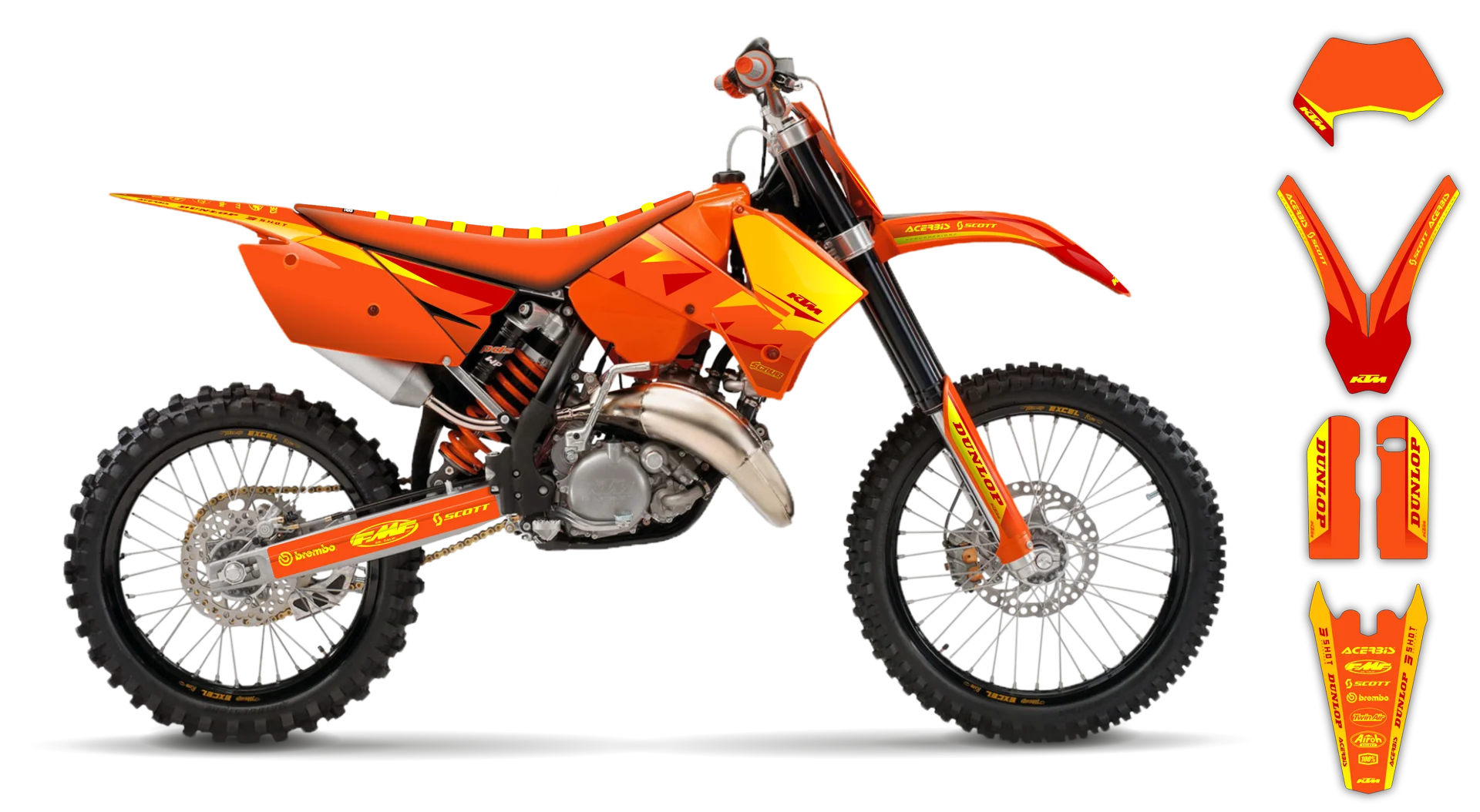 Graphics Kit - KTM - EXC EXC-F / XC-W XCF-W - 2005-2007 - K19 - R1