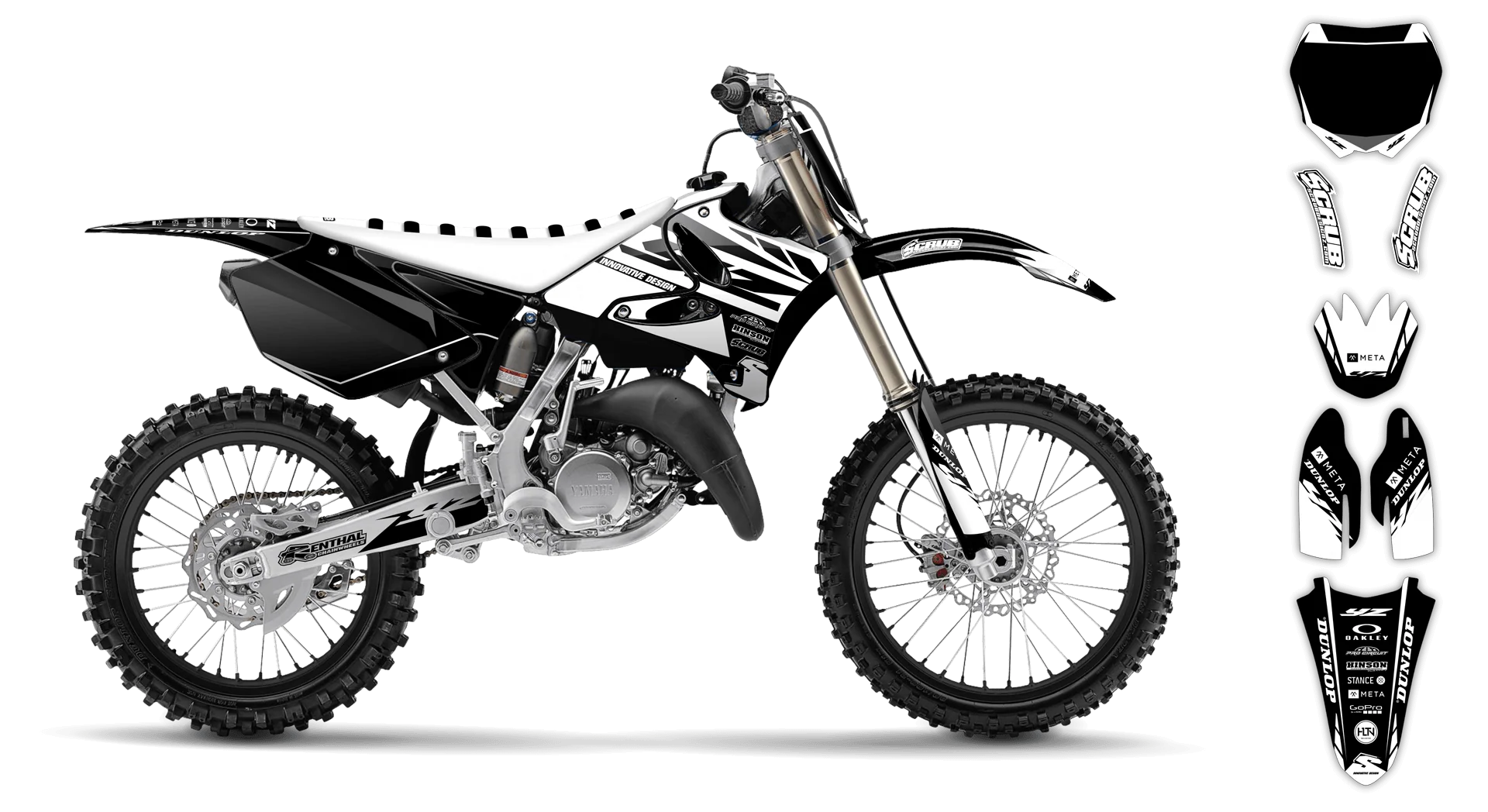 Graphics Kit - Yamaha - YZ 125 - 1993-1995 - SE1002 - R4