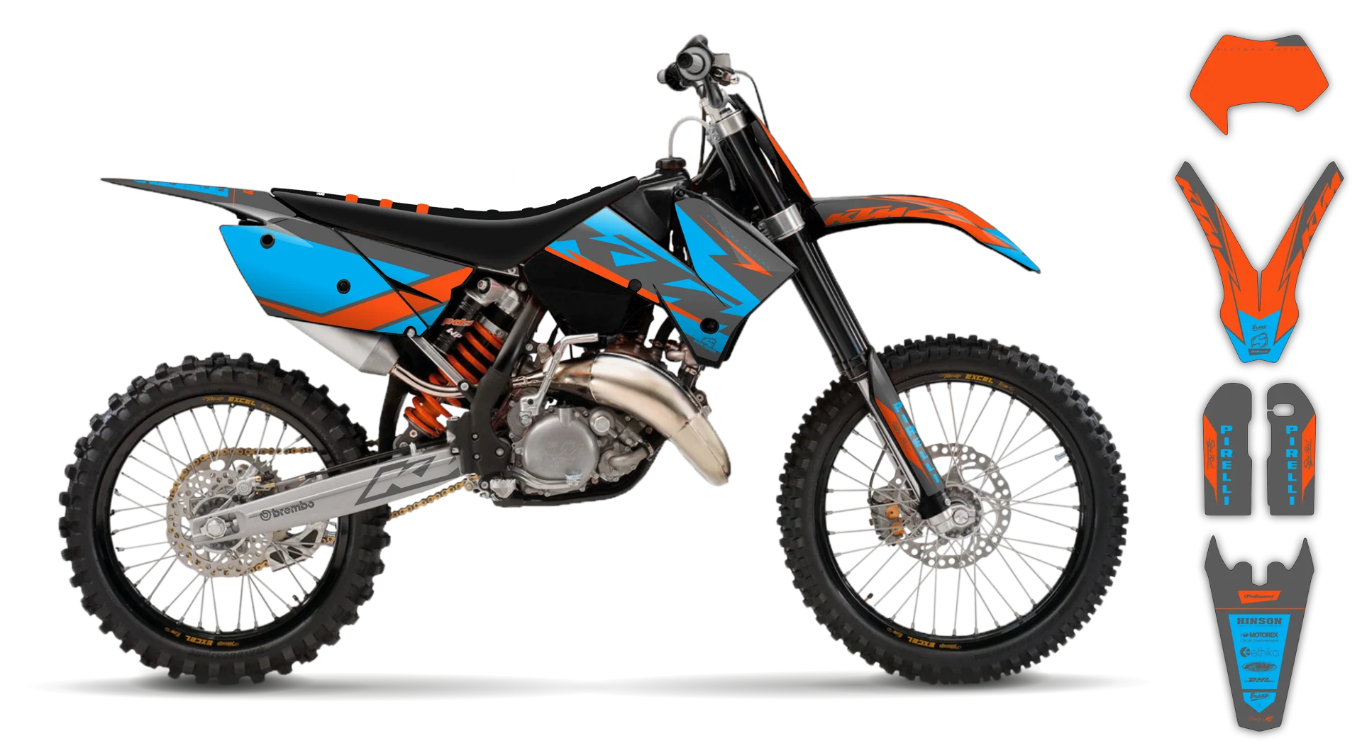 Graphics Kit - KTM - EXC EXC-F / XC-W XCF-W - 2005-2007 - K18 - R2