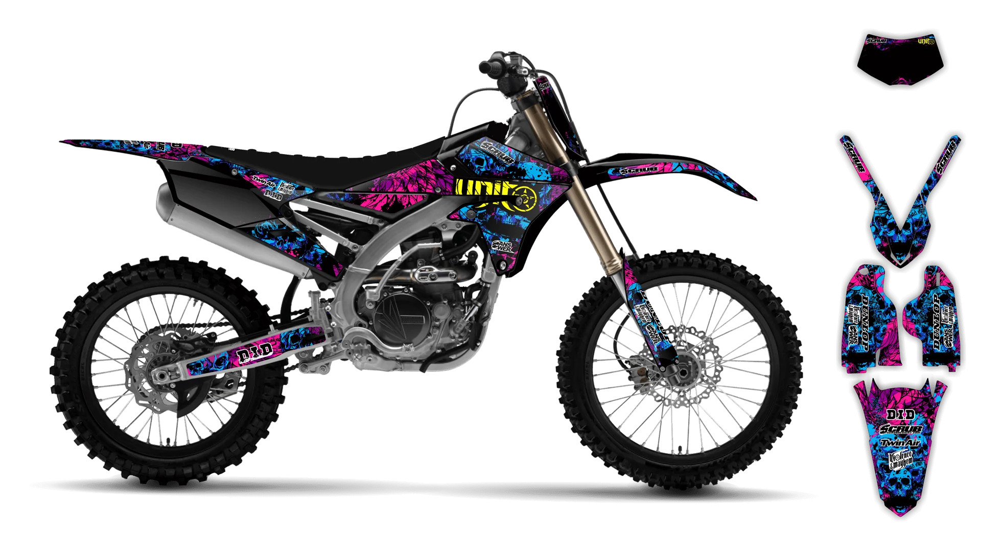 Graphics Kit - Yamaha - WR450F - 2016-2018 - Wasabi - R1