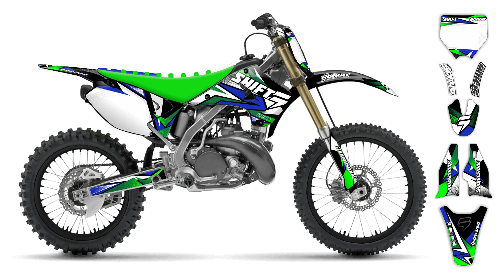 Graphics Kit - Kawasaki - KX 100 - 2022-2024 - X-Rut - LE