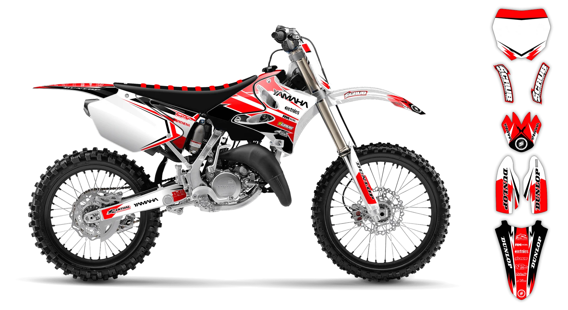 Graphics Kit - Yamaha - YZ 250 - 1992 - Factory Replica 2 - R1