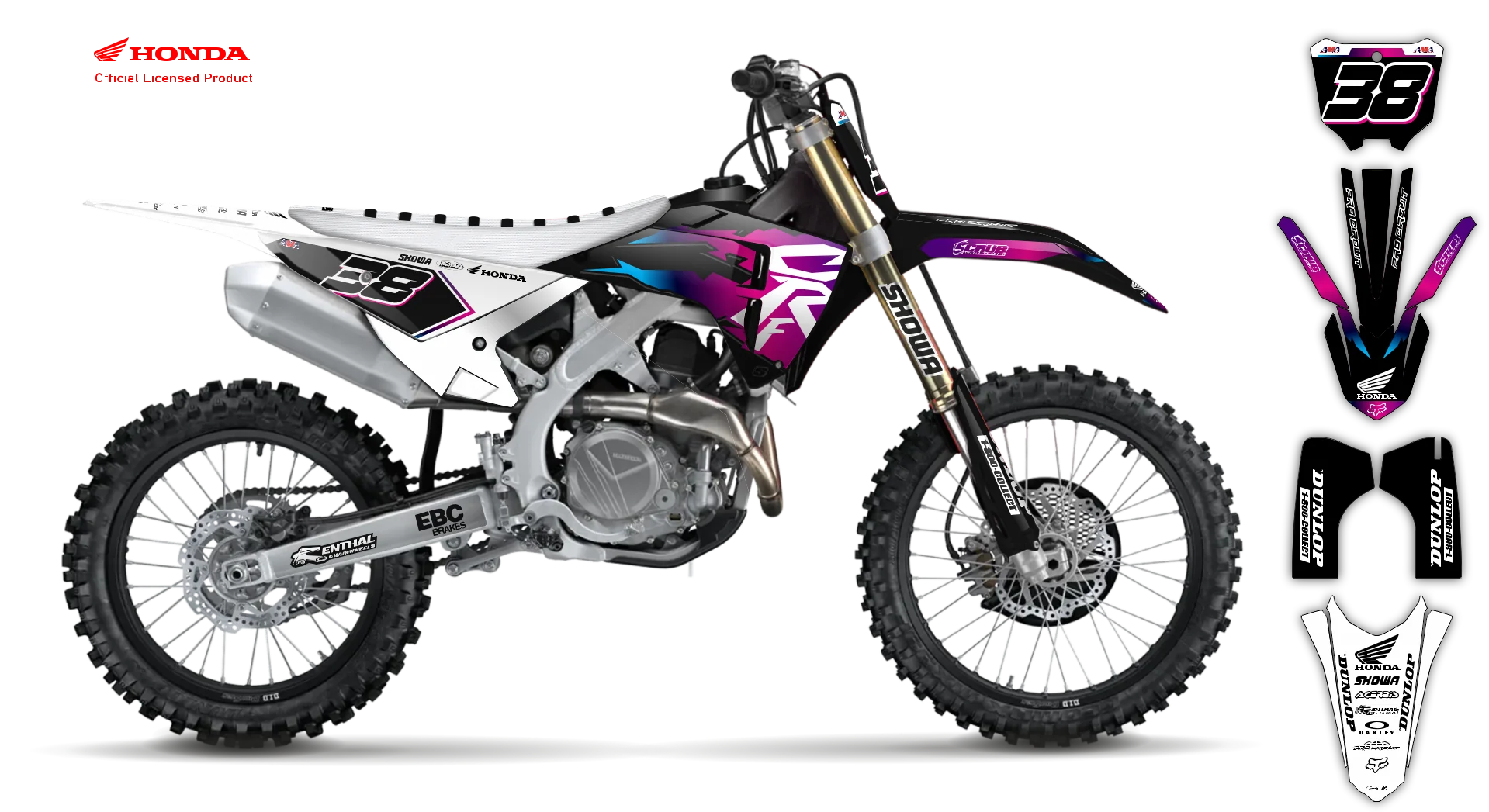 Graphics Kit - Honda - CRF 110 - 2019-2023 - Retro - R1