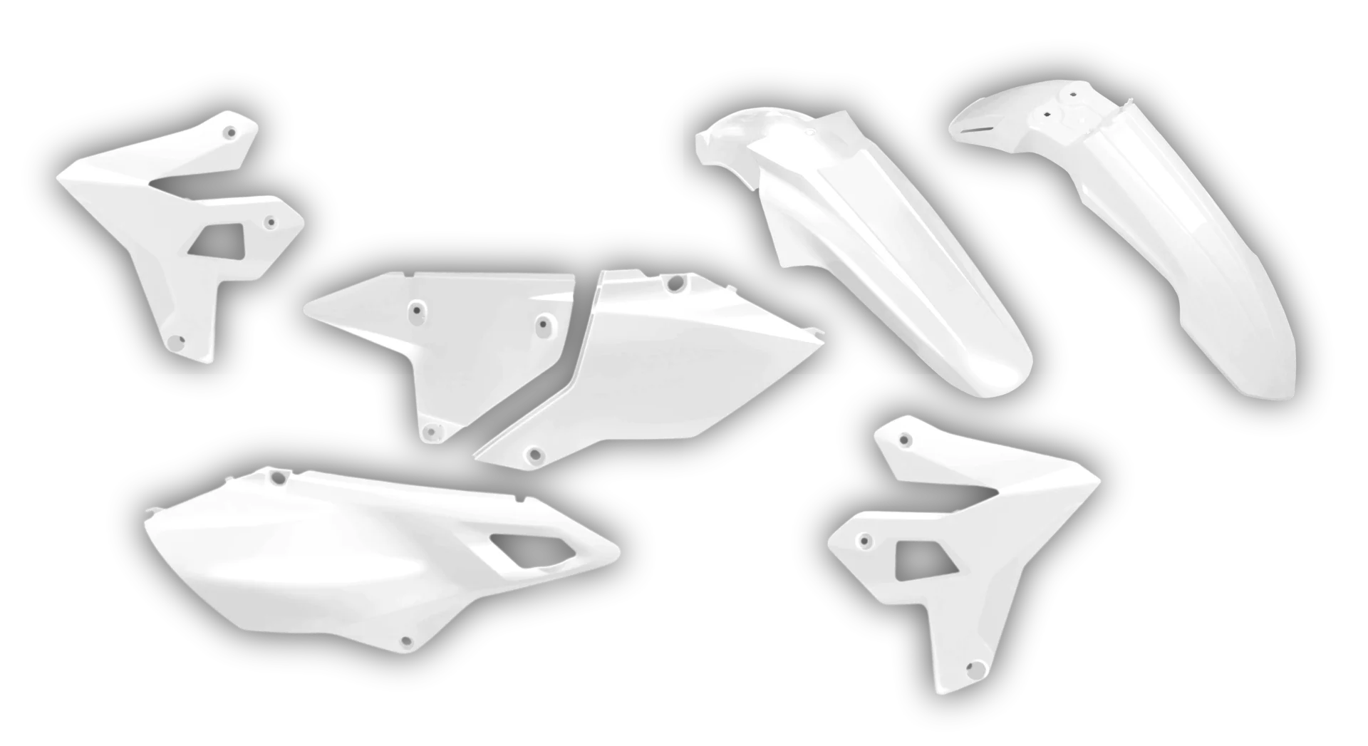 Plastics Kit - Suzuki - DRZ 400 Enduro - 1999-2024 - Full Kit - White Restyle