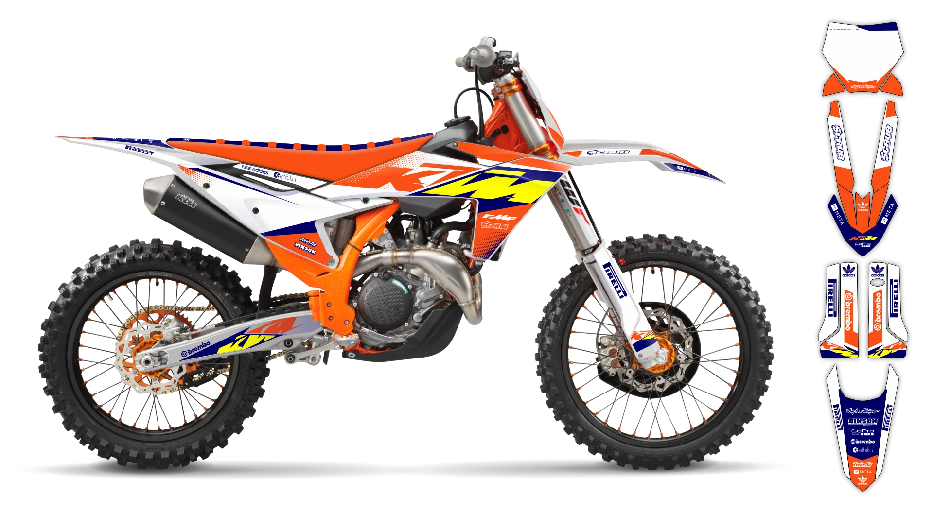 Graphics Kit - KTM - SX SX-F / XC XC-F - 2023-2024 - K15 - R1