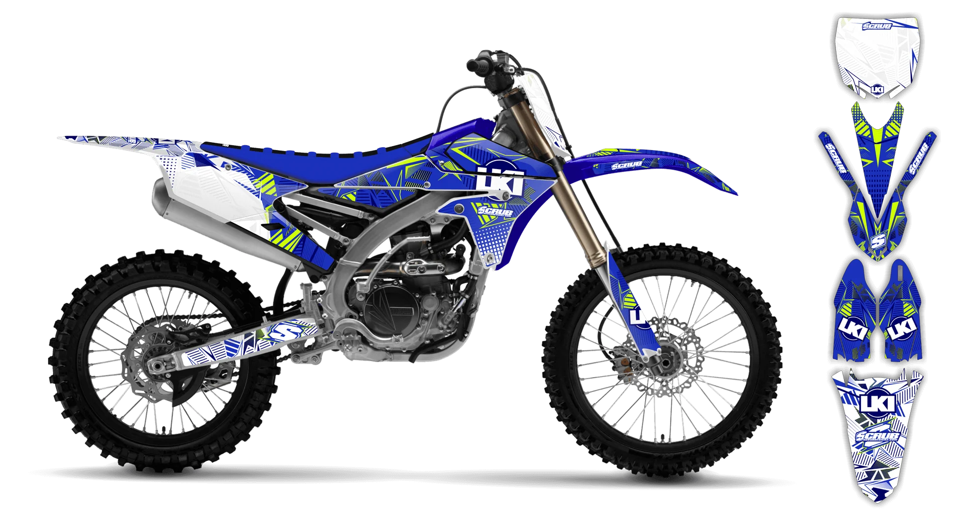 Graphics Kit - Yamaha - YZ450F - 2010-2013 - Block Pass - LE