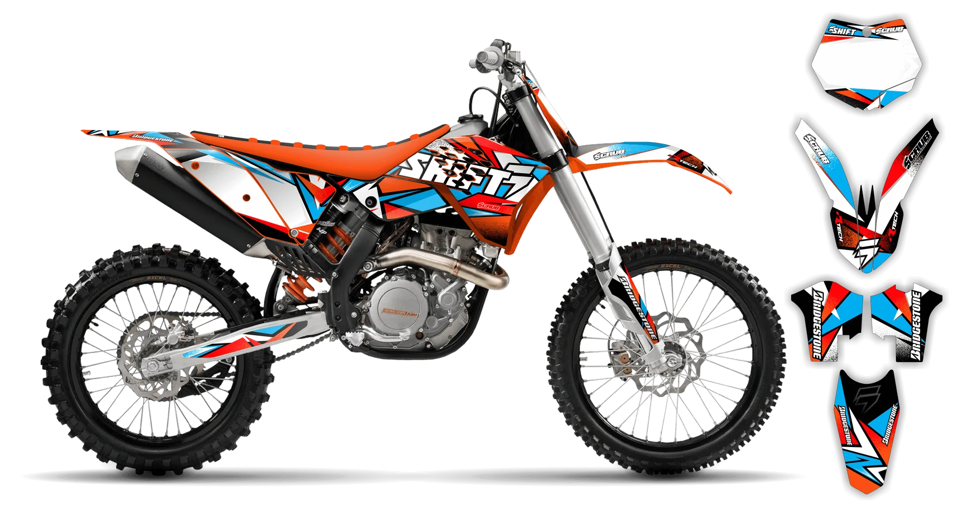 Graphics Kit - KTM - SX SX-F / XC XC-F - 2007-2010 - X-Rut - LE