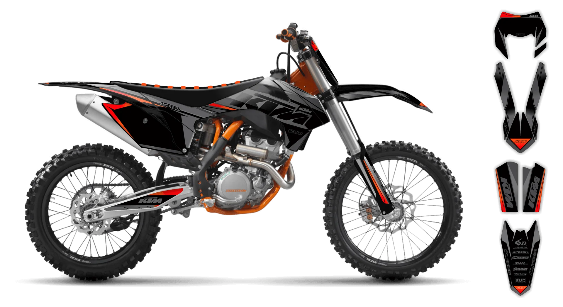 Graphics Kit - KTM - EXC EXC-F / XC-W XCF-W - 2012-2013 - K12 - R1