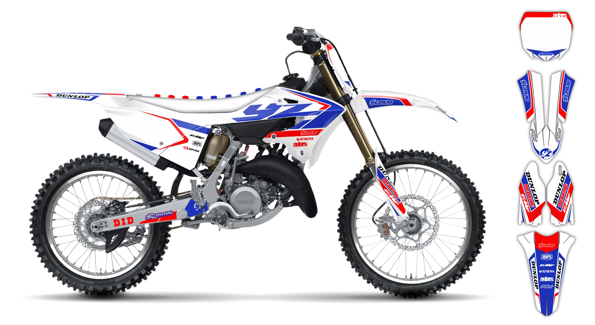 Graphics Kit - Yamaha - YZ 125-250 Restyle 2 - 2015-2020 - Eclipse - R3