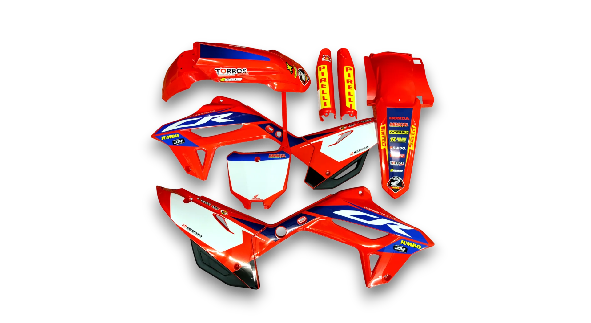 GFP - Honda - CR 125-250 Restyle 2022 - 2002-2007 - Red-JM-Racing-22-ST