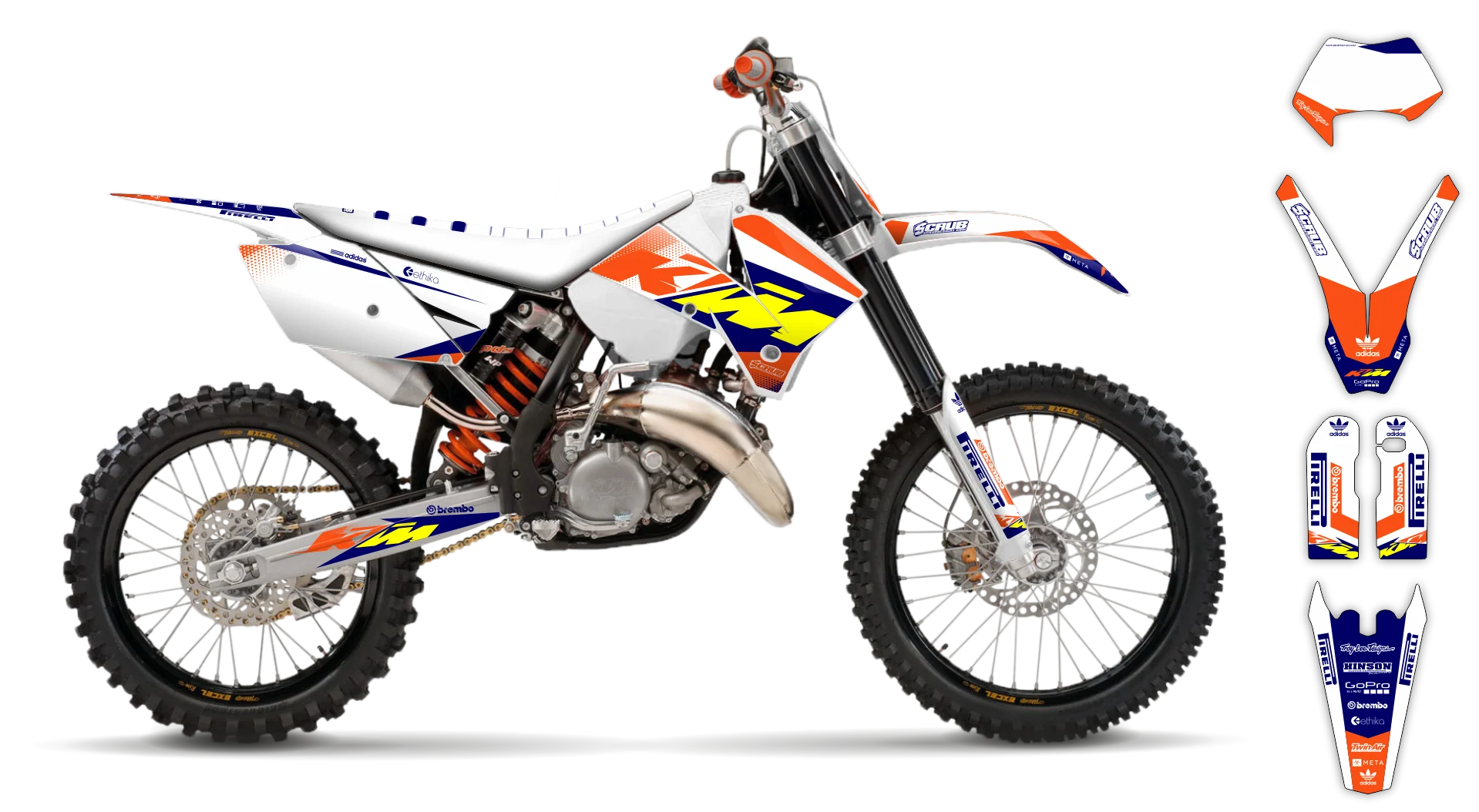 Graphics Kit - KTM - EXC EXC-F / XC-W XCF-W - 2005-2007 - K15 - R1