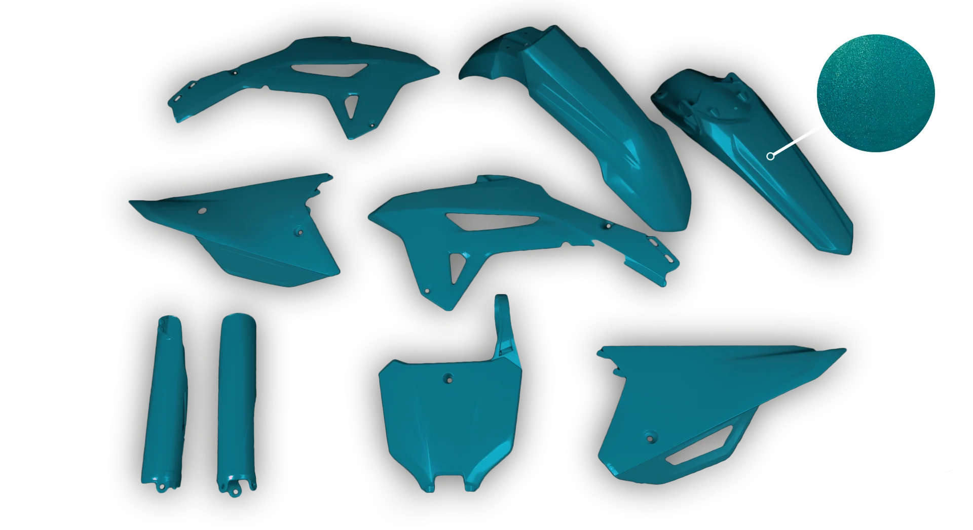 Plastics Kit - Honda - CRF 450R - 2021-2024 - Full Kit - Metallic Teal