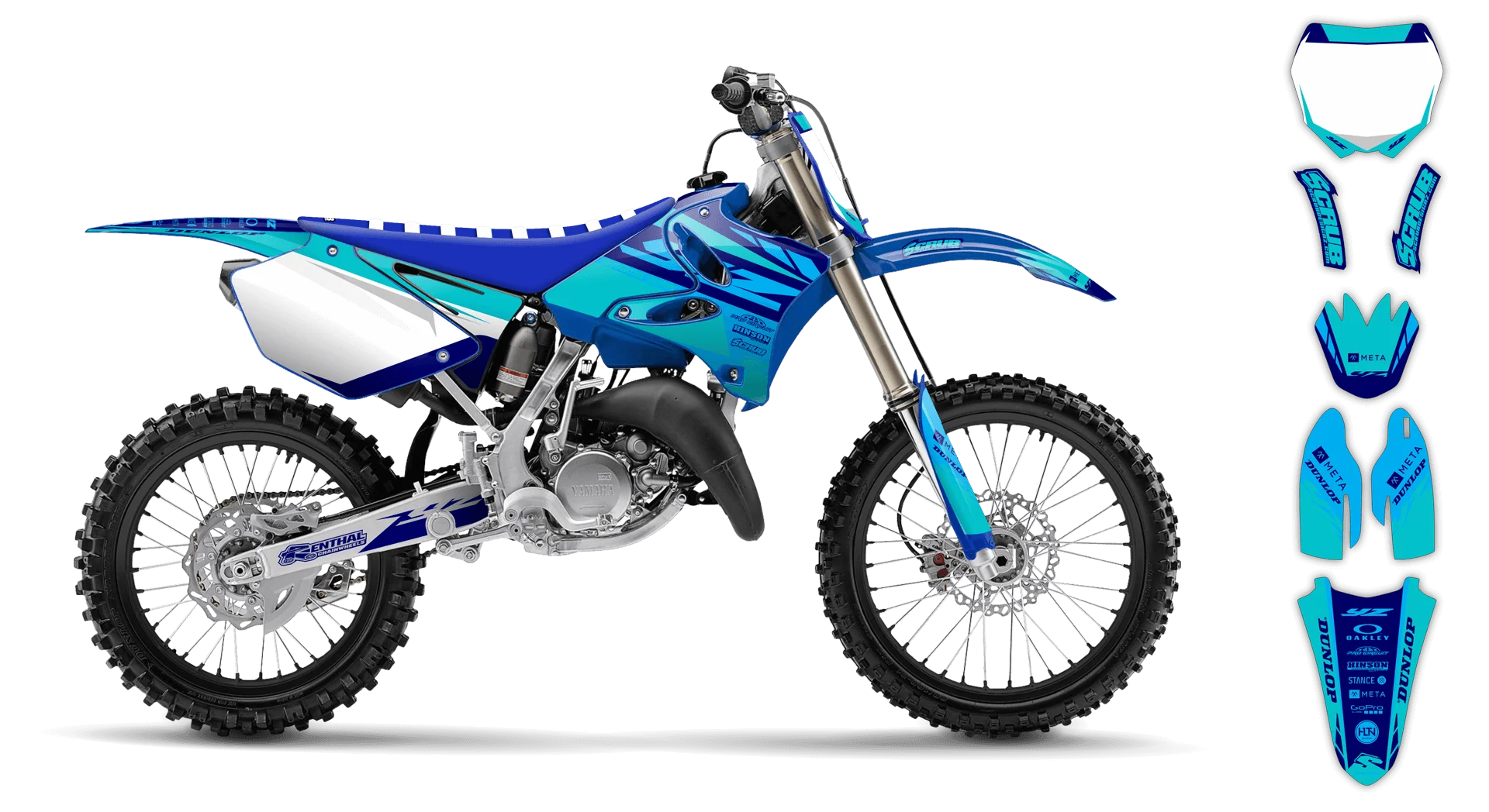 Graphics Kit - Yamaha - YZ 125 - 1993-1995 - SE1002 - R1
