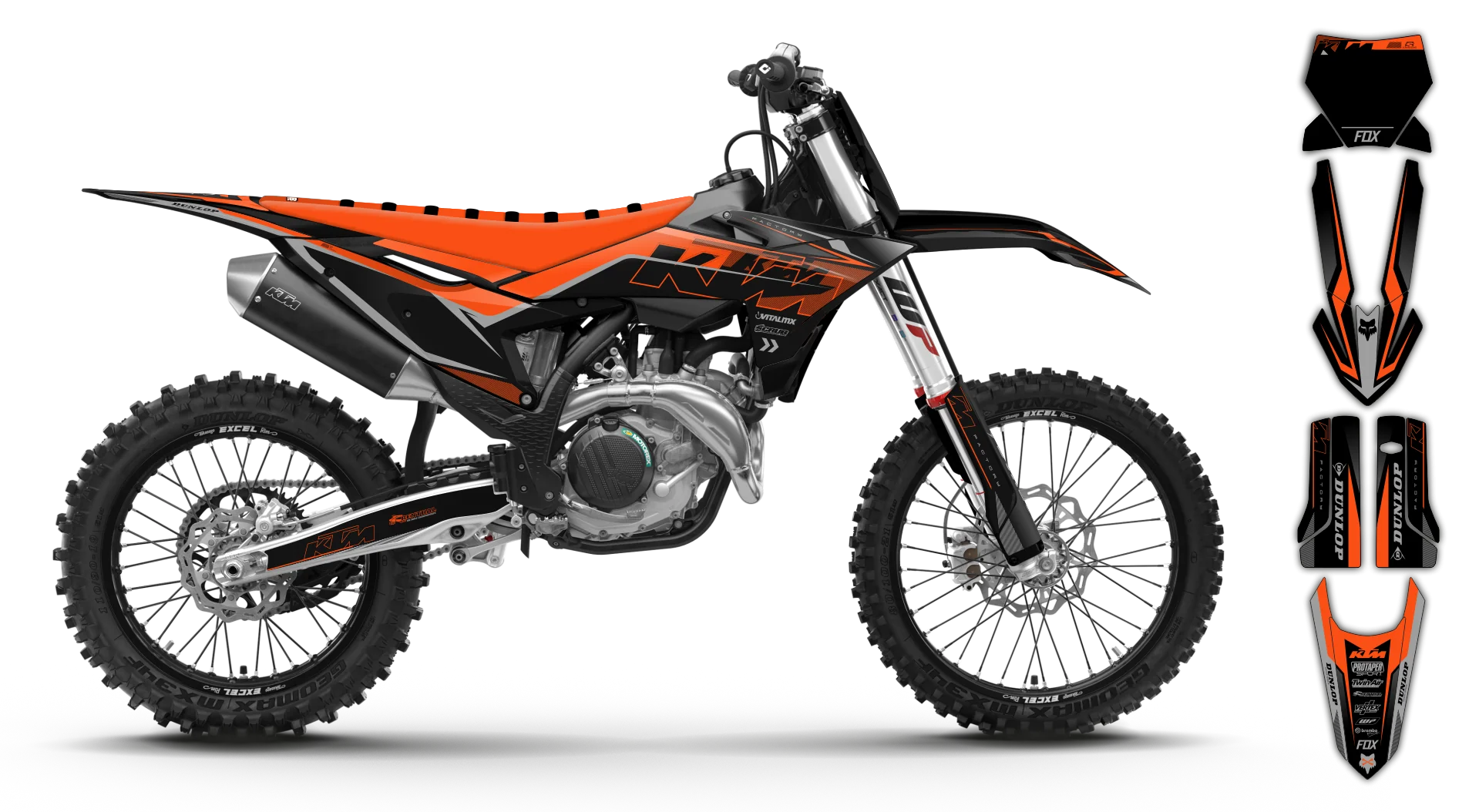 Graphics Kit - KTM - SX SX-F / XC XC-F - 2025 - K5 - R4