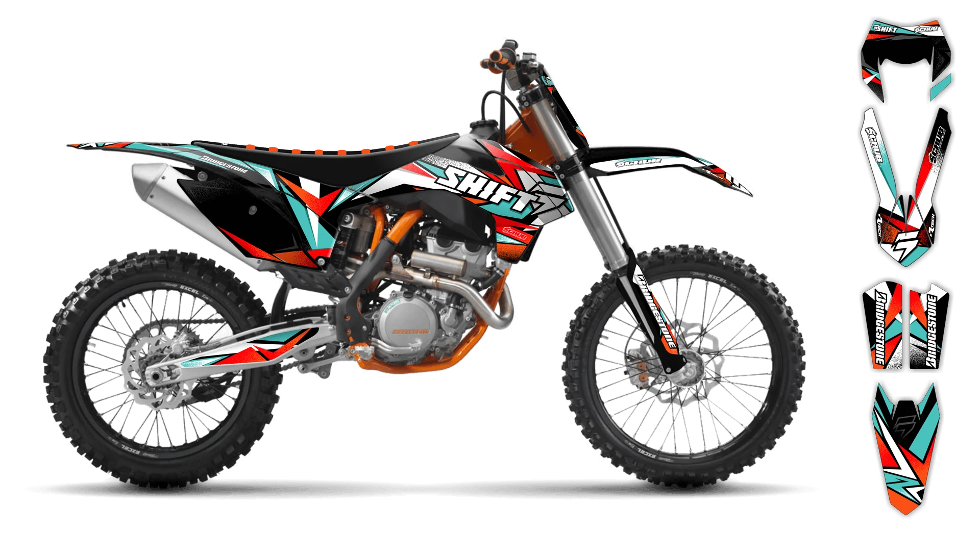 Graphics Kit - KTM - EXC EXC-F / XC-W XCF-W - 2012-2013 - X-Rut - R1