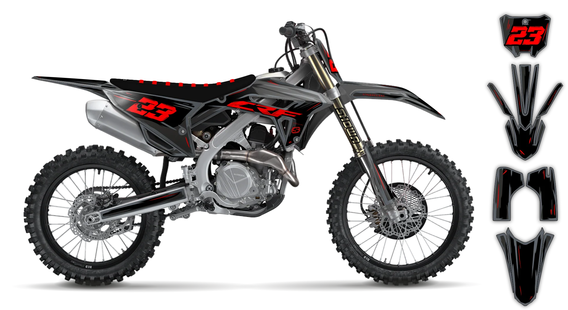 Graphics Kit - Honda - CRF 250M - 2012-2020 - Artlex - R3