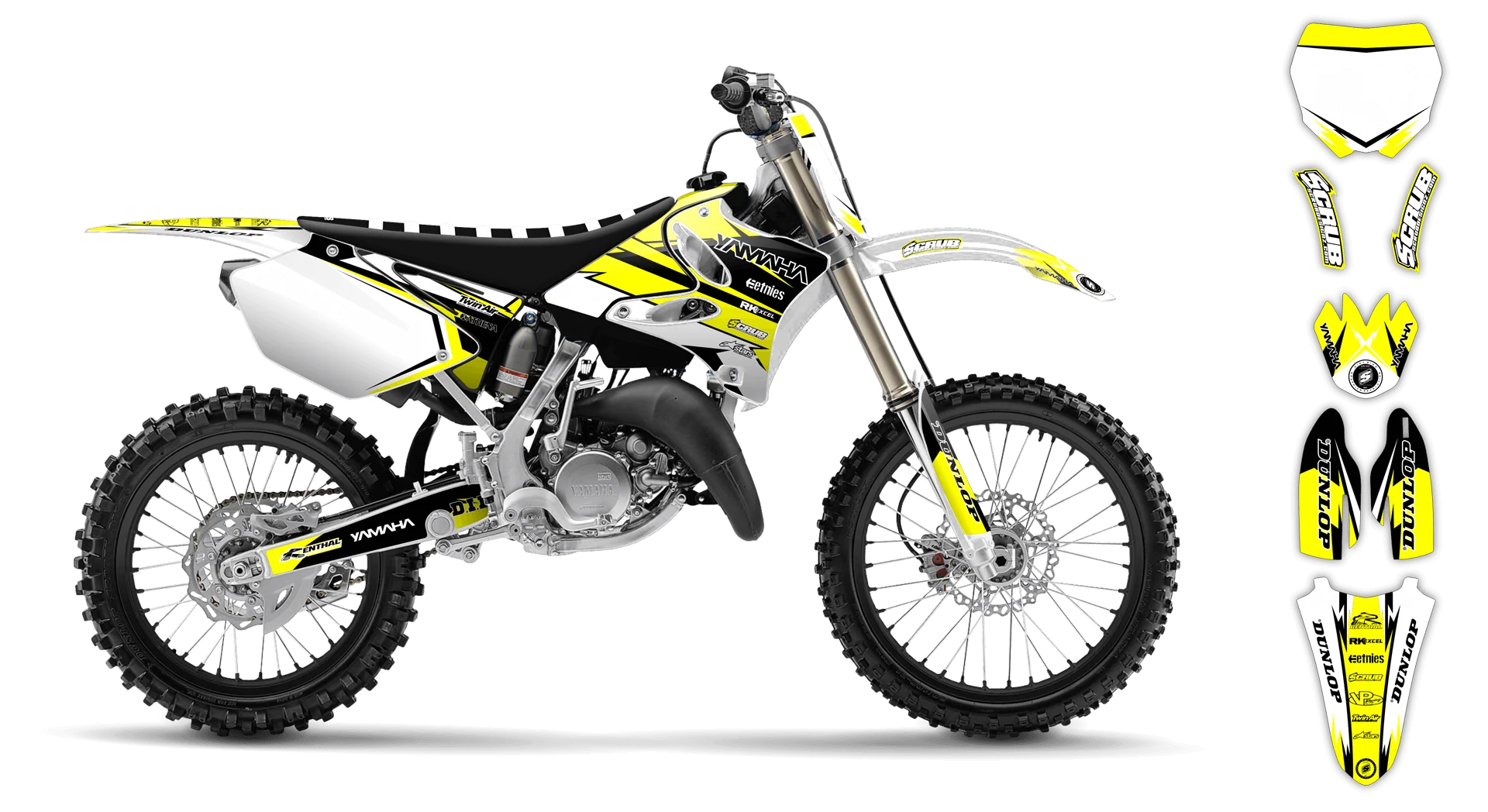 Graphics Kit - Yamaha - YZ 250 - 1992 - Factory Replica 2 - R5