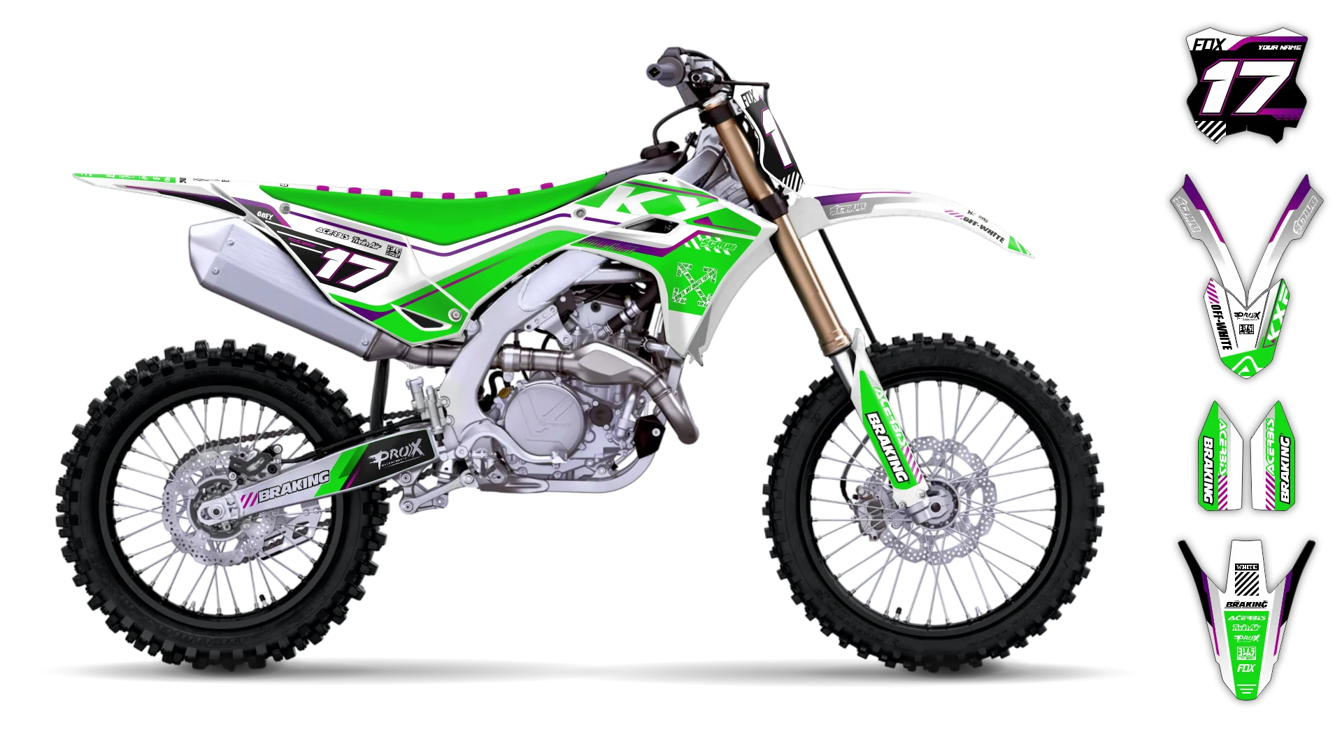 Graphics Kit - Kawasaki - KX 450F - 2024-2025 - SWARM - R4