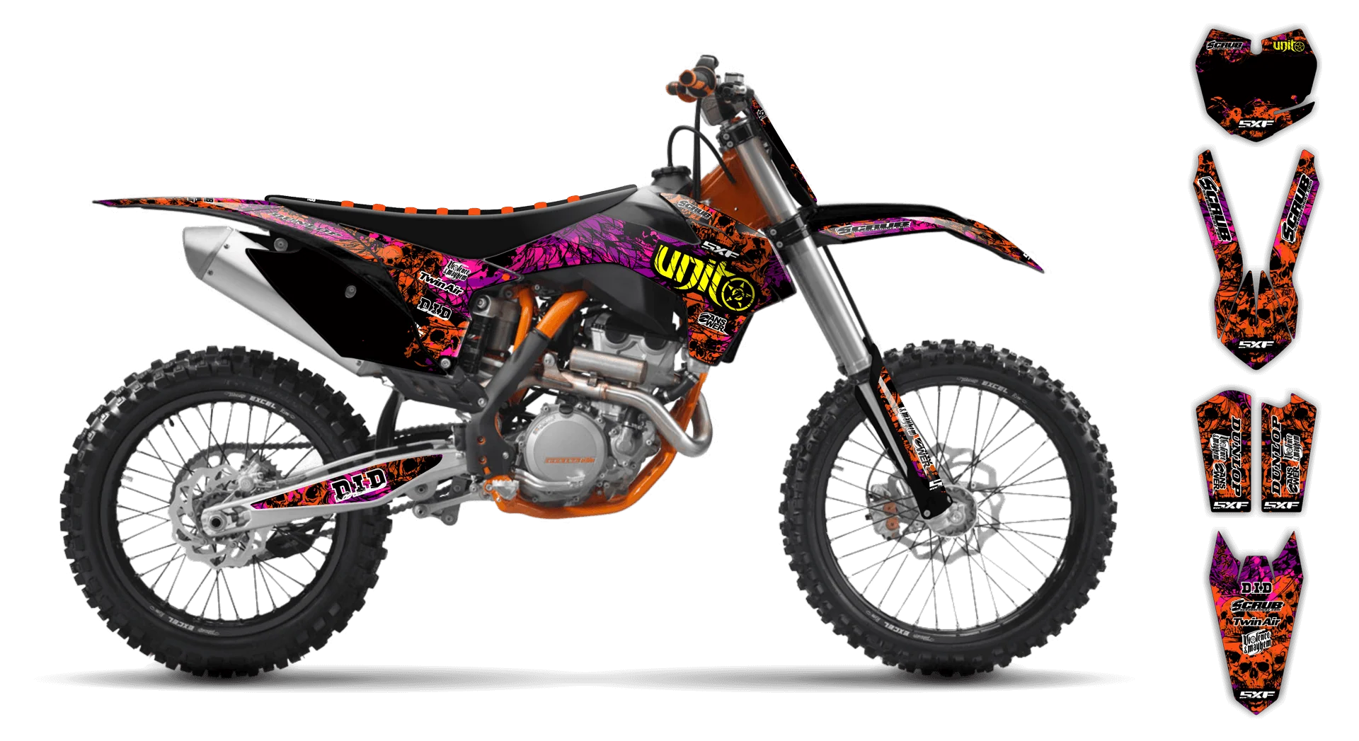 Graphics Kit - KTM - SX SX-F / XC XC-F - 2015 - Wasabi - R1