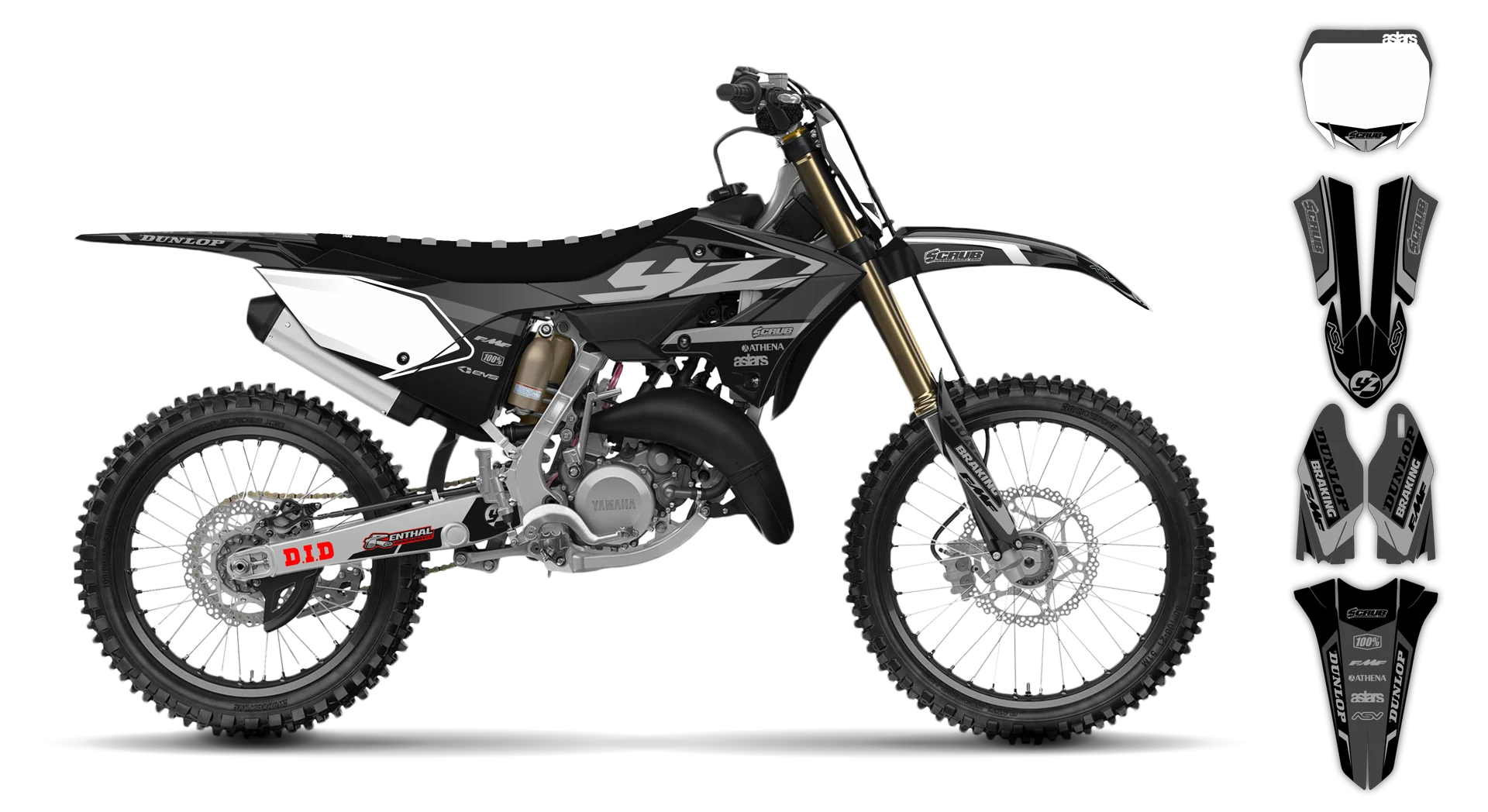 Graphics Kit - Yamaha - YZ 125-250 Restyle 2 - 2015-2020 - Eclipse - R2