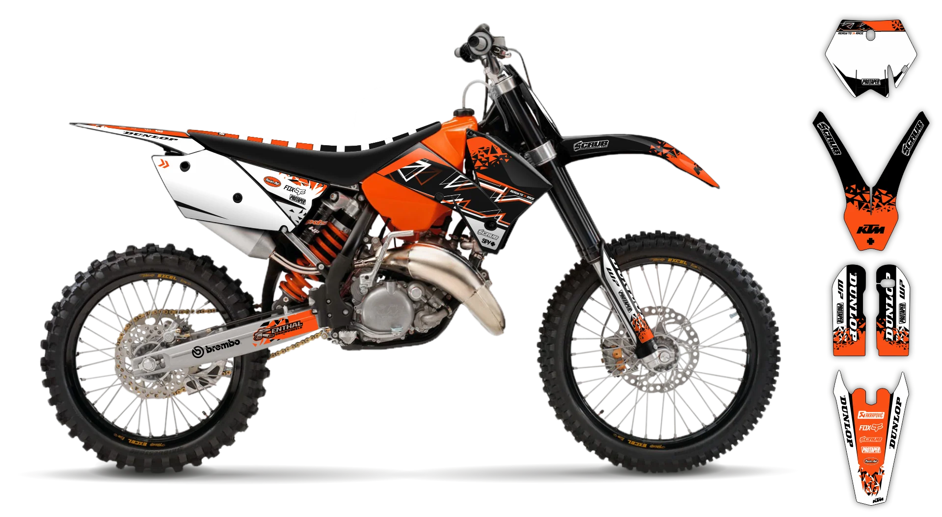 Graphics Kit - KTM - SX SX-F / XC XC-F - 2005-2006 - K6 - R4
