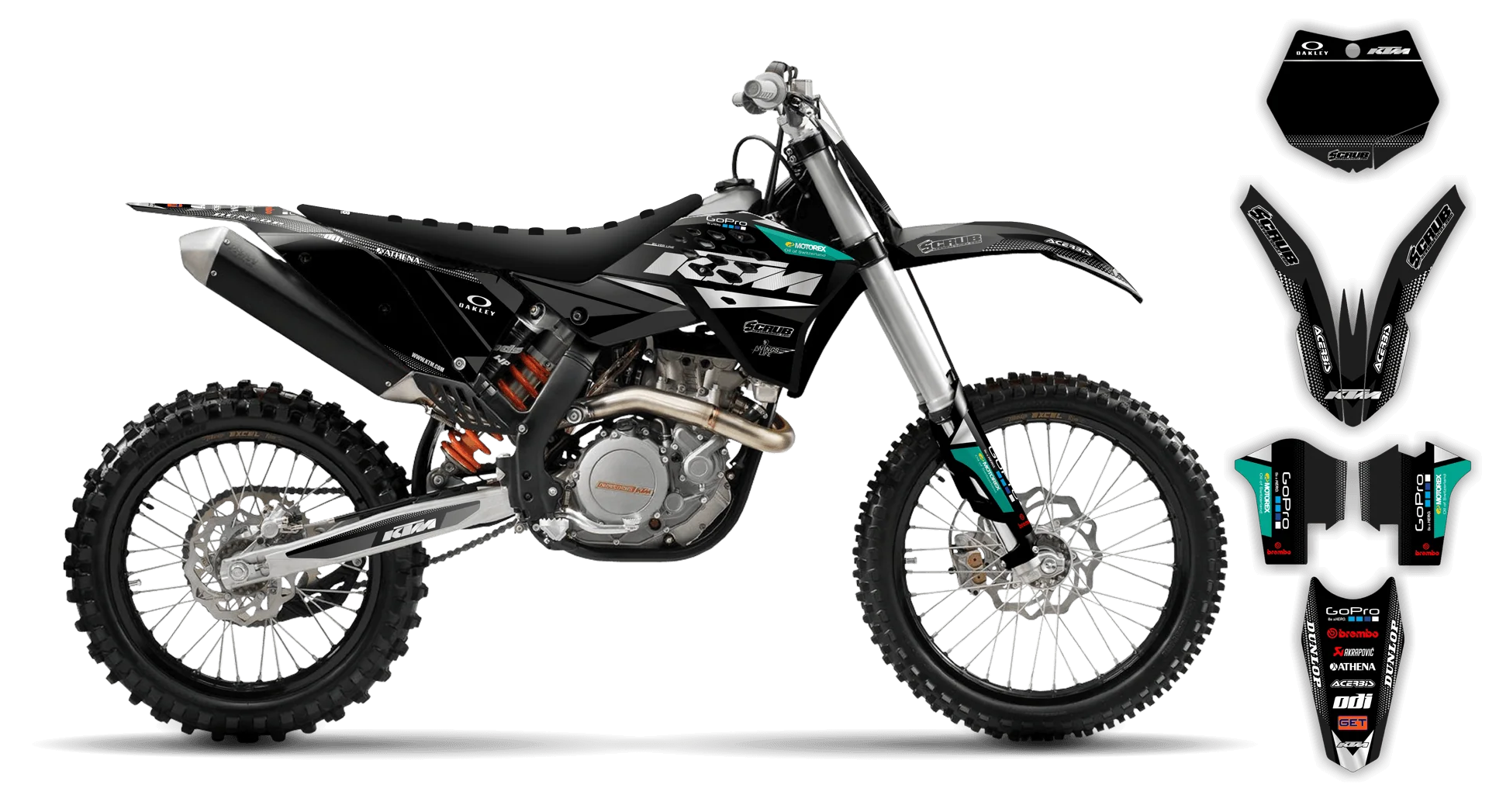 Graphics Kit - KTM - SX SX-F / XC XC-F - 2007-2010 - K11 - R3