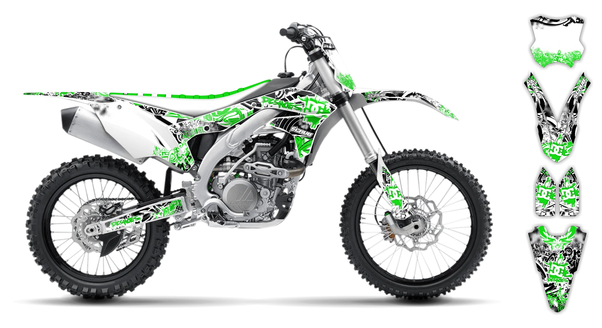 Graphics Kit - Kawasaki - KX 450F - 2016-2018 - Attack - LE