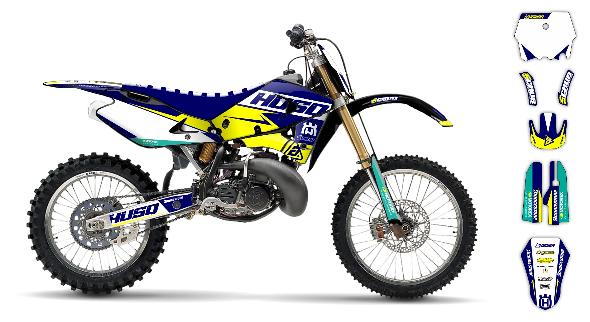 Graphics Kit - Husqvarna 97-04 - WR-125 - 1997-1999 - H-SE1060 - R2