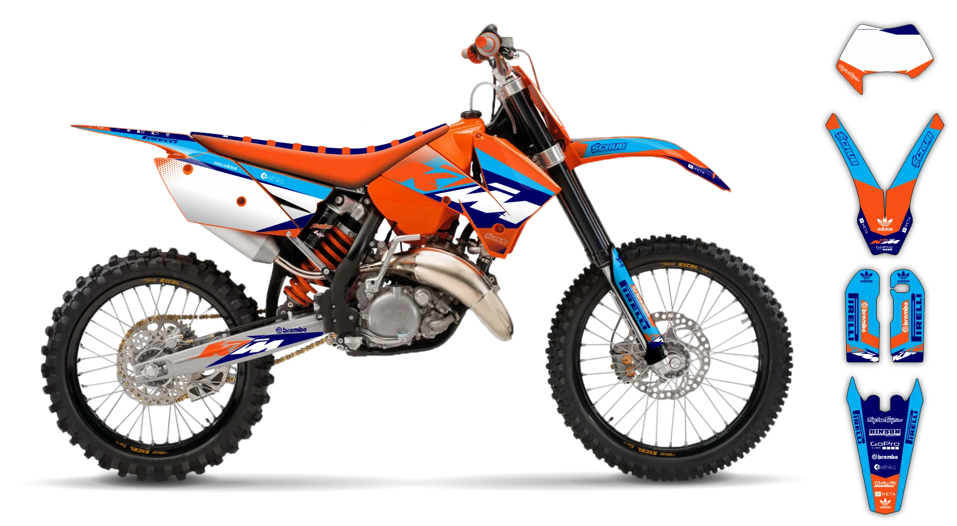 Graphics Kit - KTM - EXC EXC-F / XC-W XCF-W - 2005-2007 - K15 - R3