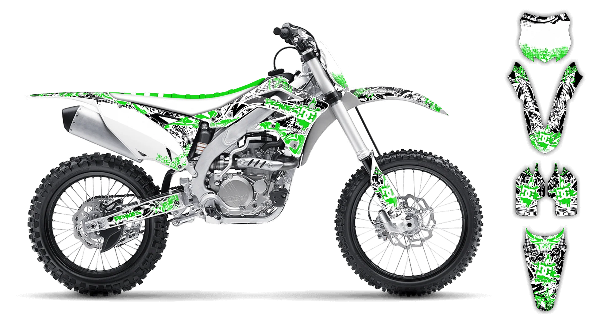 Graphics Kit - Kawasaki - KX 250F - 2013-2016 - Attack - LE
