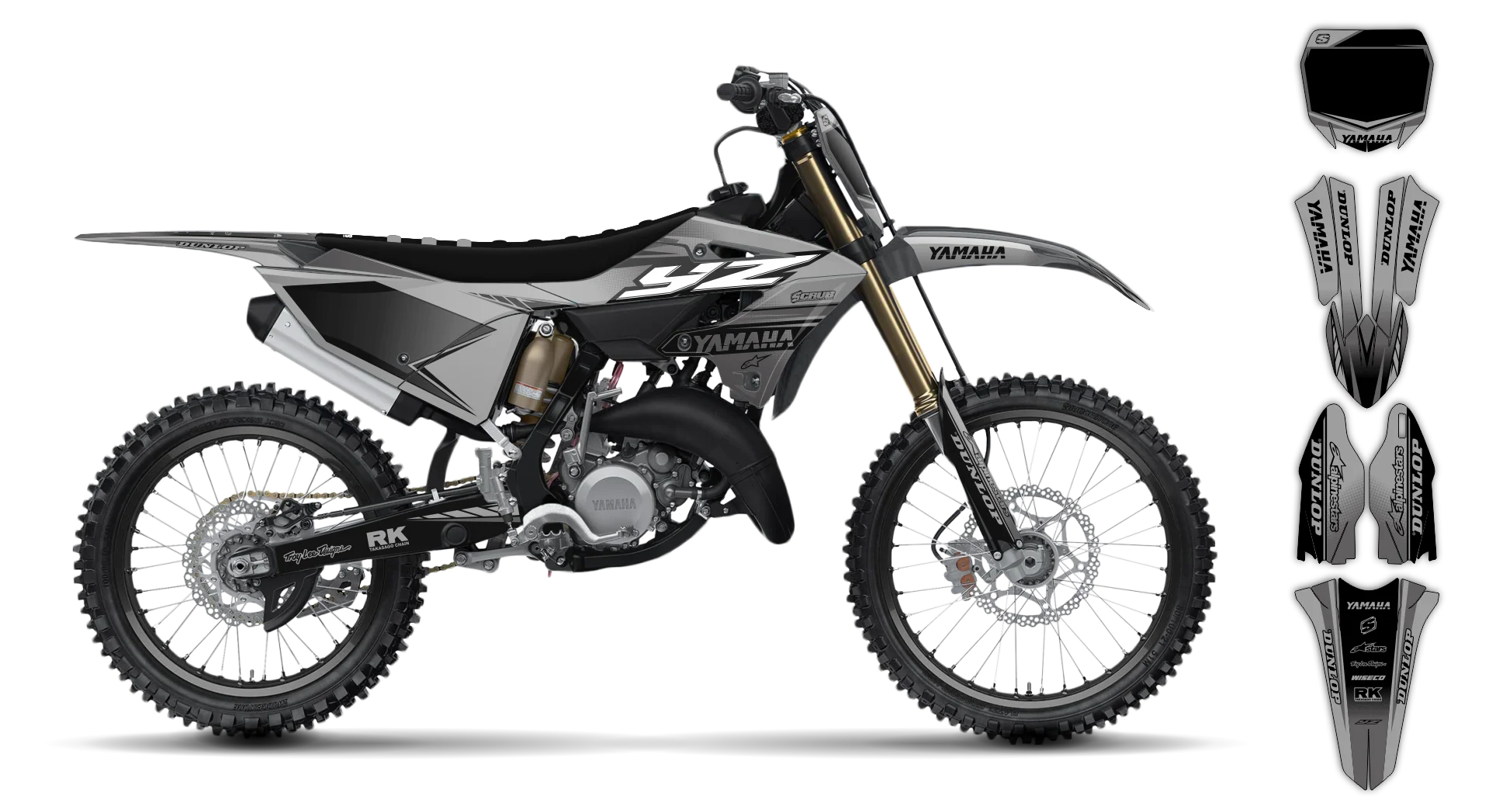 Graphics Kit - Yamaha - YZ 125 - 2022-2025 - Boognish - R3