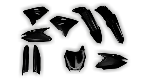 Plastics Kit - Suzuki - RM 125-250 Restyle - 2004-2008 - Full Kit - Black