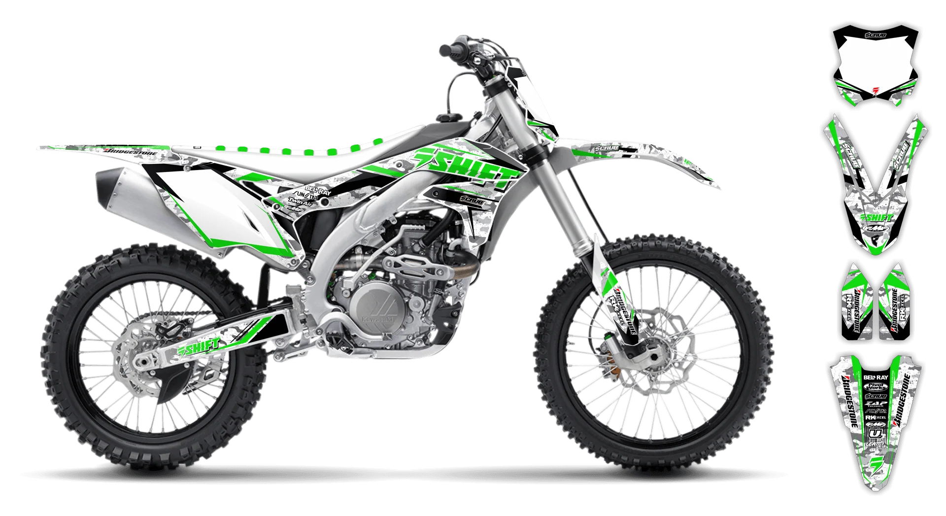 Graphics Kit - Kawasaki - KX 450F - 2016-2018 - Step Up - R1