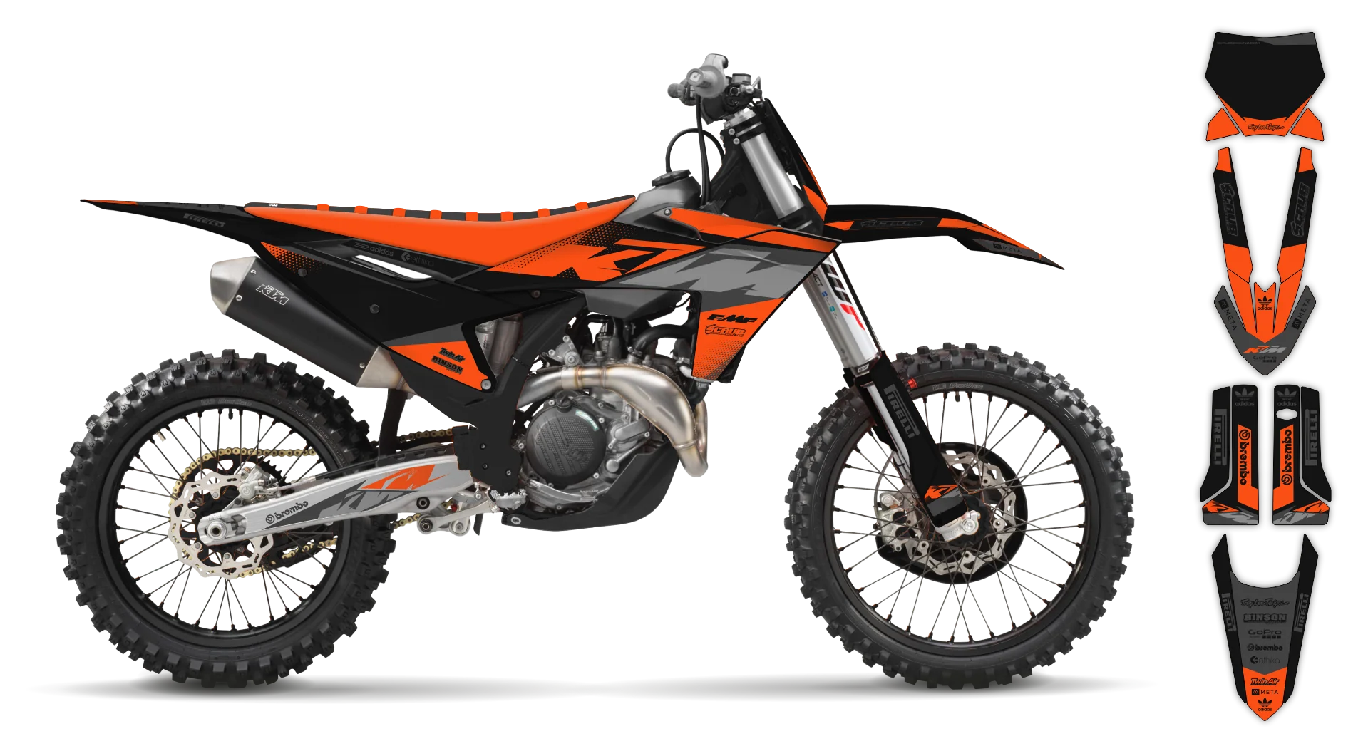 Graphics Kit - KTM - SX SX-F / XC XC-F - 2023-2024 - K15 - R2