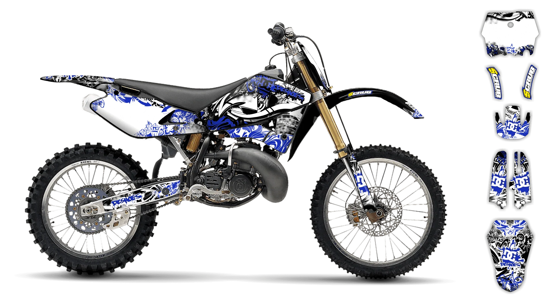 Graphics Kit - Husqvarna 97-04 - CR-125 - 2005 - Attack - LE
