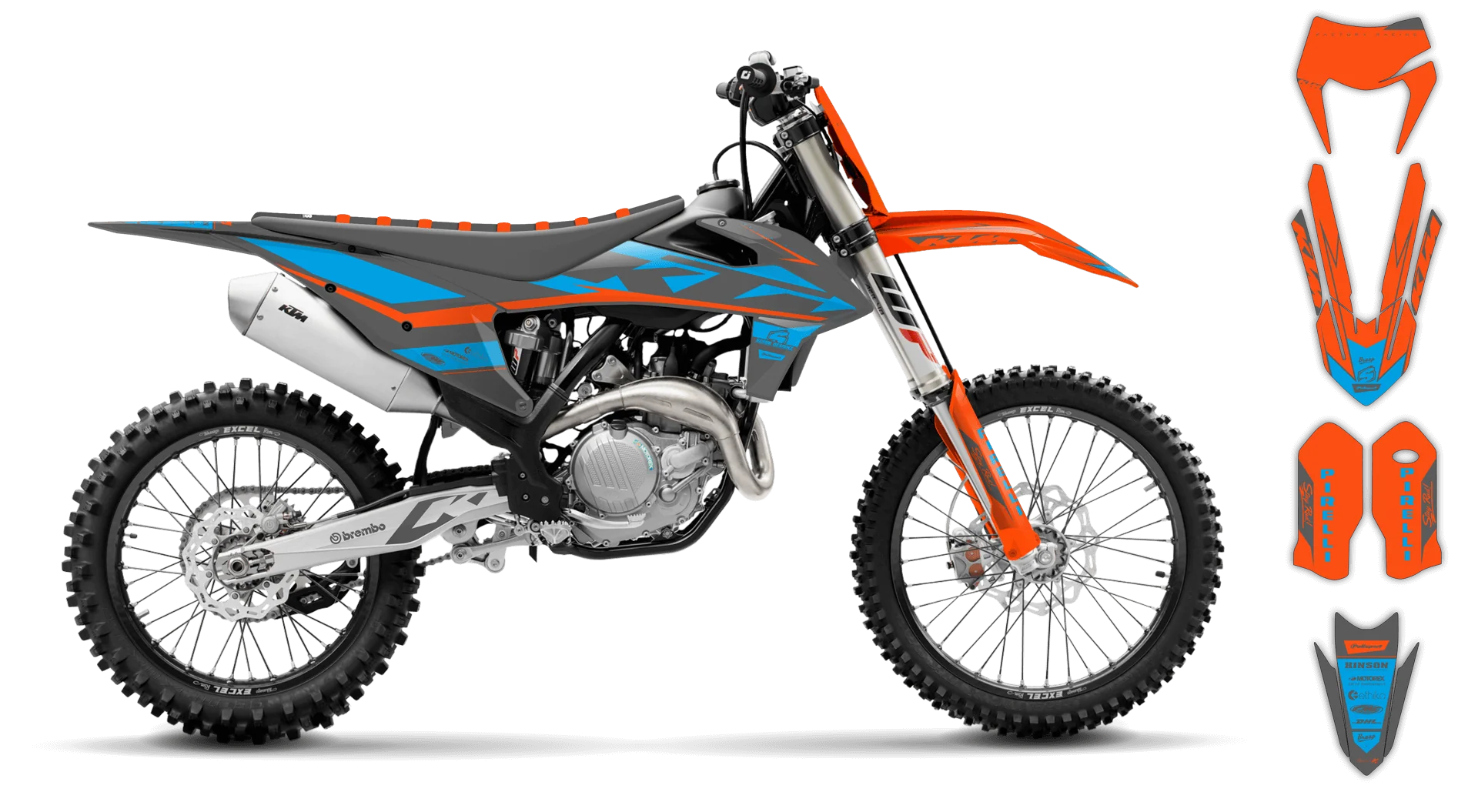 Graphics Kit - KTM - EXC EXC-F / XC-W XCF-W - 2020-2023 - K18 - R2