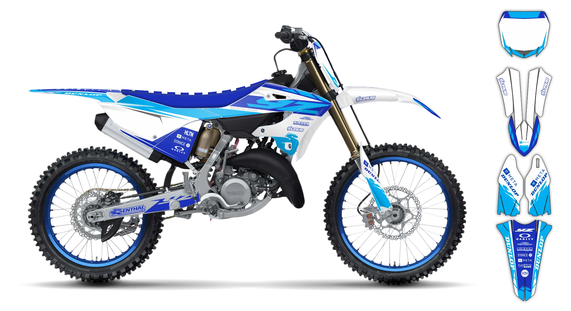 Graphics Kit - Yamaha - YZ 125-250 Restyle 2 - 2015-2020 - SE1002 - LE