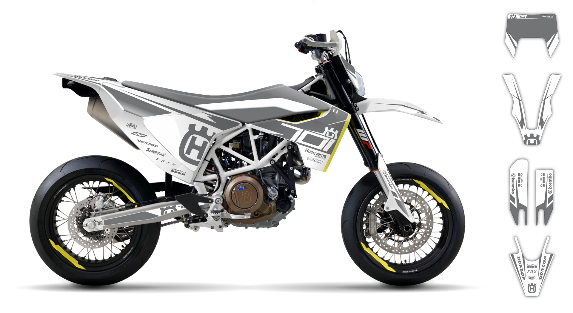 Graphics Kit - Husqvarna 14-> EN 701 - 2016-2024 - H-SE1081 - R2