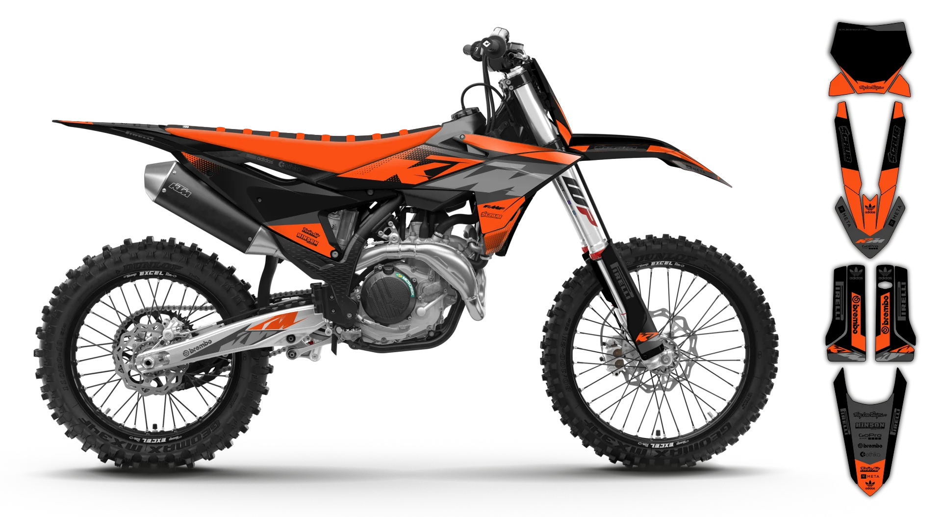 Graphics Kit - KTM - SX SX-F / XC XC-F - 2025 - K15 - R2