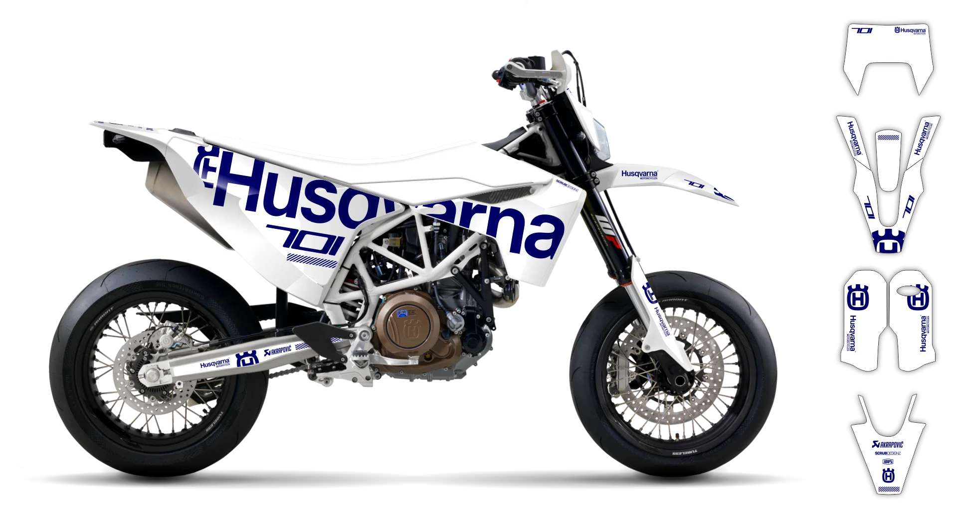 Graphics Kit - Husqvarna 14-> EN 701 - 2016-2024 - H-SE1126 - R1